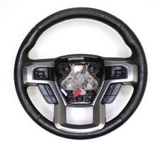 Volante aquecido de couro preto 15-20 F150 17-22 F250 costura vermelha comprar usado  Enviando para Brazil