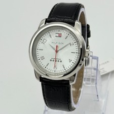 NOVO Relógio Masculino TOMMY Hilfiger Clássico Todo em Aço Inoxidável, 38mm, Couro Preto comprar usado  Enviando para Brazil