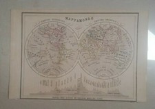 Antica stampa mappamondo usato  Albano Laziale
