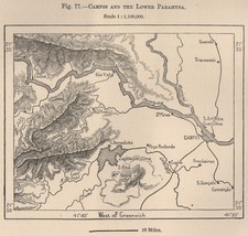 Campos dos Goytacazes e a parte inferior da Paraíba. Rio de Janeiro. Mapa do Brasil 1885, usado comprar usado  Enviando para Brazil