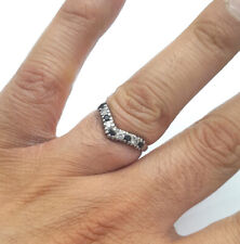 Silver wishbone ring for sale  LONDON