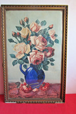 Tableau ancien bouquet d'occasion  Caluire-et-Cuire