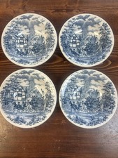 Oxford Brasil Transfer ware Blue Coach Scene, 5 3/4 polegadas conjunto de tigelas de baga A Four comprar usado  Enviando para Brazil