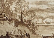 Original watercolour fishing for sale  WIRRAL