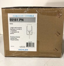 Kichler 55161PN Solia 13,5 pol. Arandela de parede de níquel polido 1 luz vidro opala, usado comprar usado  Enviando para Brazil