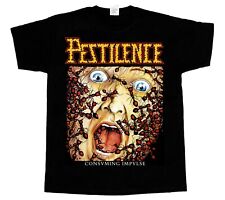 CAMISETA NEGRA NUEVA MANGA CORTA PESTILENCE CONSUMING IMPULSE 345XL segunda mano  Embacar hacia Mexico