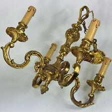 Usado, Candelabro vintage francês 4 braços ornamentado barroco bronze pesado metal luz de teto comprar usado  Enviando para Brazil