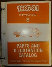 1985 a 1991 Chevrolet Nova Geo Prism S catálogo de peças de carroceria e ilustração  comprar usado  Enviando para Brazil