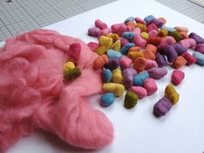 Felt roving nuggets for sale  BRIDGEND