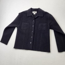 Casaco suéter feminino vintage Lisa International M preto lã cozida barraca comprar usado  Enviando para Brazil
