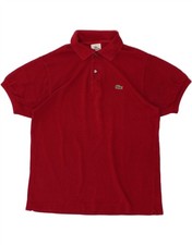 Camisa polo masculina LACOSTE tamanho 4 algodão vermelho médio BA01 comprar usado  Enviando para Brazil