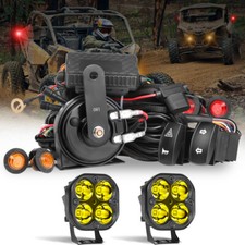 Para Can-am Maverick x3 MAX Turbo UTV Kit de buzina de sinal de volta com cápsulas de cubo LED amarelo comprar usado  Enviando para Brazil