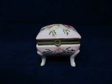 Caixa de bugigangas vintage "Royal Crown" pintada à mão com pés de porcelana Japão comprar usado  Enviando para Brazil