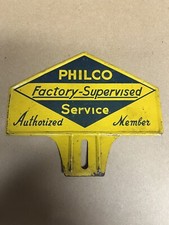 Placa de licença PHILCO SERVICE topper reparo de rádio TV supervisionado de fábrica comprar usado  Enviando para Brazil