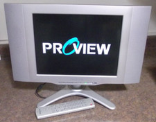 TV HV145 ProView 15" Digital/Analógica + Controle Remoto + Suporte - Cabo Coaxial Antena Camper comprar usado  Enviando para Brazil