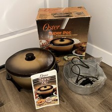Fritadeira elétrica vintage Oster 8 qt marrom super panela comprar usado  Enviando para Brazil