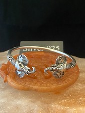 Silver elephant cuff for sale  BRIGHTON