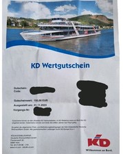 Gutschein 150 schifffahrt gebraucht kaufen  Aachen