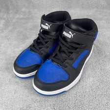 Tênis Puma Rebound Layup Médio Infantil Tamanho 3 Preto Azul Couro 370488-34 comprar usado  Enviando para Brazil
