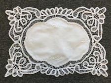 Usado, Mesa Algodão Floral Battenburg Bordado Placemat Corredor Festa de Casamento Feriado comprar usado  Enviando para Brazil