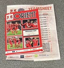 Leyton orient shrewsbury for sale  ILFORD