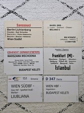 Konvolut 6 Zuglaufschilder Kunststoff Pappe laminiert Innen Istanbul Express u.a comprar usado  Enviando para Brazil