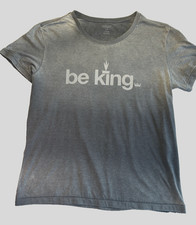 Camiseta Masculina OSKLEN Cinza Ombre' "be king" Crown Algodão, Extra Grande, Estado Perfeito comprar usado  Enviando para Brazil