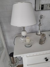 Lampenschirm weiss stoff gebraucht kaufen  Scharnebeck