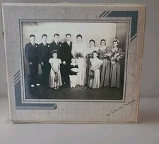 Antigo Grande Estúdio Fotográfico de Festa de Casamento Anel de Papelão Portador Florista  comprar usado  Enviando para Brazil