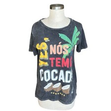 Camiseta FARM RIO Nos Temos Cocada Manga Curta Preta Lavada Tamanho P XS  comprar usado  Enviando para Brazil
