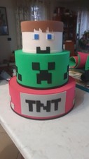 Torta finta minecraft usato  Messina