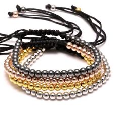 Pulseras trenzadas de macramé trenzadas de lujo micro pave CZ ojo de demonio y bola de discoteca de 8 mm para hombre segunda mano  Embacar hacia Argentina