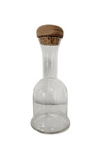 Usado, Decantador de garrafa de vidro vintage com tampa de madeira água cabeceira suco de vinho comprar usado  Enviando para Brazil
