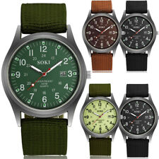Relógio de pulso masculino exército militar luminoso mostrador 24 horas pulseira de náilon data quartzo comprar usado  Enviando para Brazil