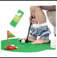 Conjunto de jogo de golfe para vaso sanitário - Pratique mini golfe no banheiro banheiro presentes engraçados mordaça I comprar usado  Enviando para Brazil