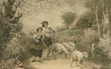 Vintage pastoral scene for sale  UK