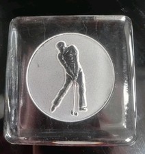 Golf paperweight glass for sale  PETERBOROUGH