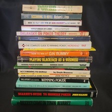 Poker Strategy & other card games 18 Book lot Doyle Brunson, Sklansky, Baldwin segunda mano  Embacar hacia Mexico