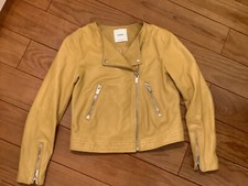 Mango lederjacke gelb gebraucht kaufen  Geesthacht