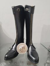Polo de equitação com zíper joelho alto bota biqueira pontiaguda com sola de couro. Bota polo comprar usado  Enviando para Brazil