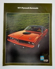 Folleto de ventas Plymouth Barracuda 1971 original #81-505-1025 segunda mano  Embacar hacia Mexico