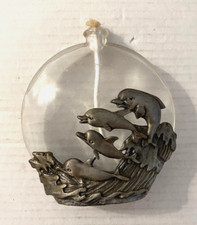 Glass pewter dolphin for sale  Port Saint Lucie