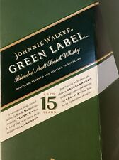 Caja de cartón Johnnie Walker etiqueta verde solo 15 años segunda mano  Embacar hacia Argentina