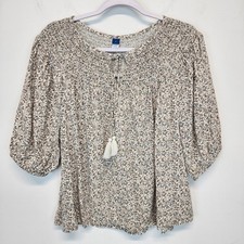 Usado, Blusa Old Navy Camponesa Tamanho G Ditsy Floral Borla Manga Balão Batida comprar usado  Enviando para Brazil
