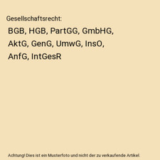 Gesellschaftsrecht bgb hgb gebraucht kaufen  Trebbin