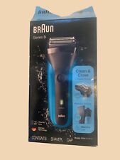 Barbeador Braun 310s Series 3 preto/azul úmido e seco lâminas flexíveis rosto facial masculino comprar usado  Enviando para Brazil