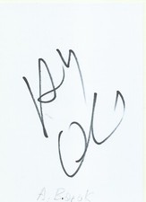 Antonio Barak original handsigniert Tschechien auf weisser Karte na sprzedaż  Wysyłka do Poland