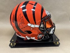Capacete autêntico Joe Burrow Bengals assinado e inscrito Speed com viseira laranja , usado comprar usado  Enviando para Brazil