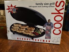 Usado, Cooks George Foreman Grelha Tamanho Família Grande JCP Casa Nova Em Caixa Aberta 144” Cozinheiro. comprar usado  Enviando para Brazil