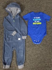 Lote de uma peça para meninos 24 meses carters corpo inteiro com zíper com capuz e conjunto de encaixe Garanimals comprar usado  Enviando para Brazil